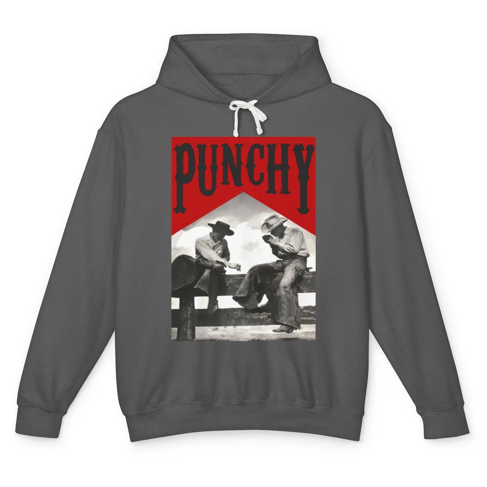 Retro Punchy Cowboy Killer Western Country Cowgirl Gift Unisex Lightweight Hoodie