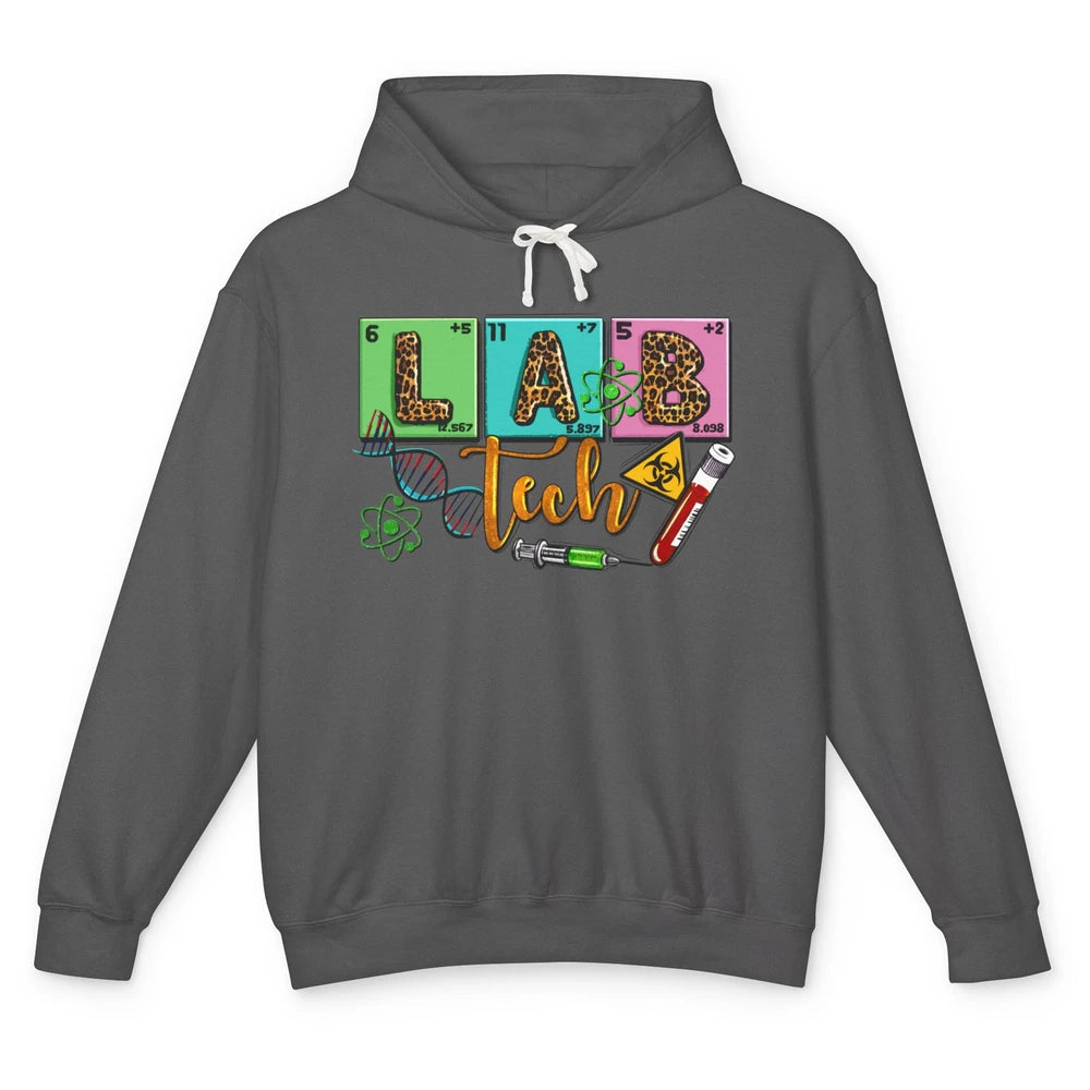 Peace Love Lab Tech Laboratory Technician Medical Lab Gift Unisex Lightweight Hoodie