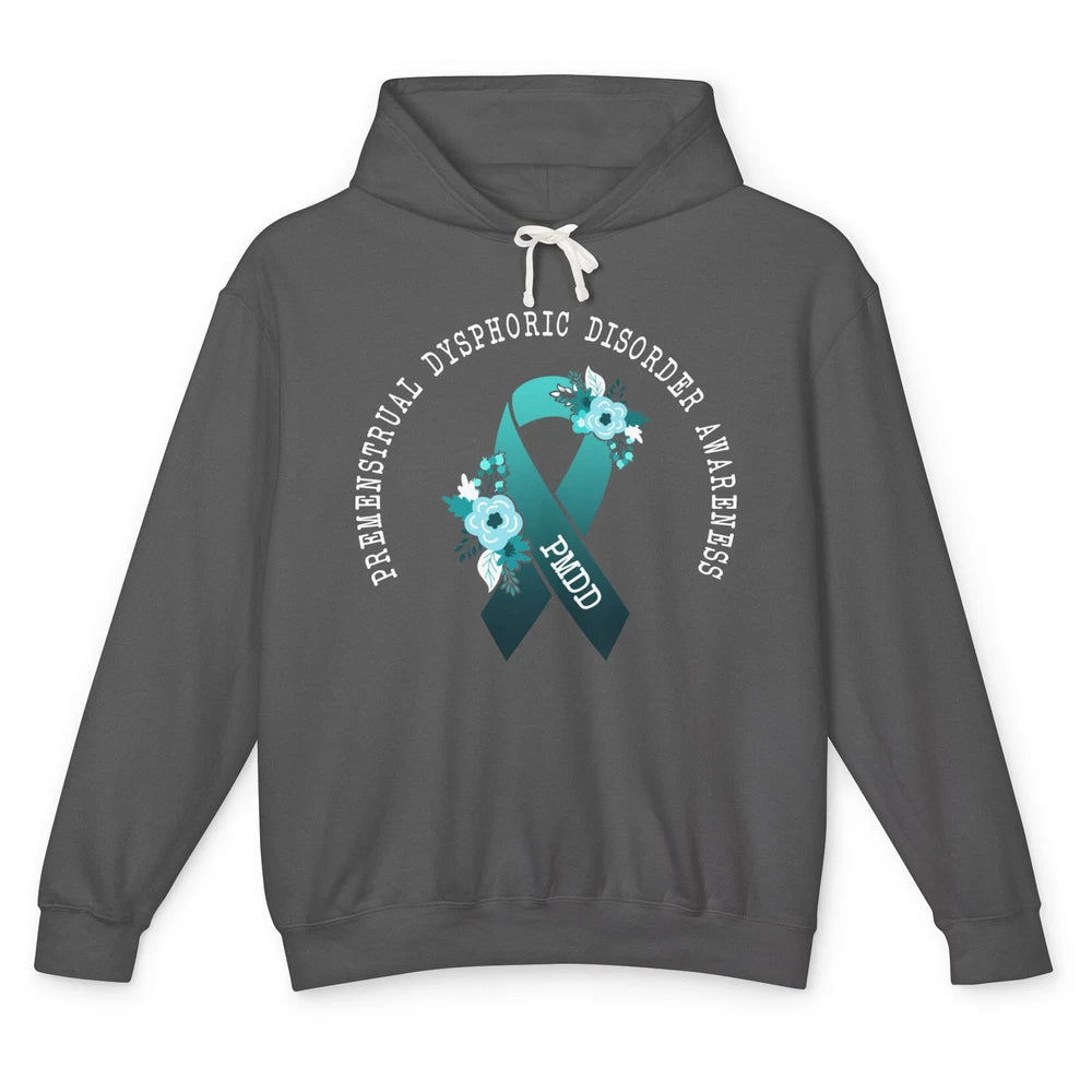Premenstrual Dysphoric Disorder PMDD Awareness Ribbon Unisex Lightweight Hoodie