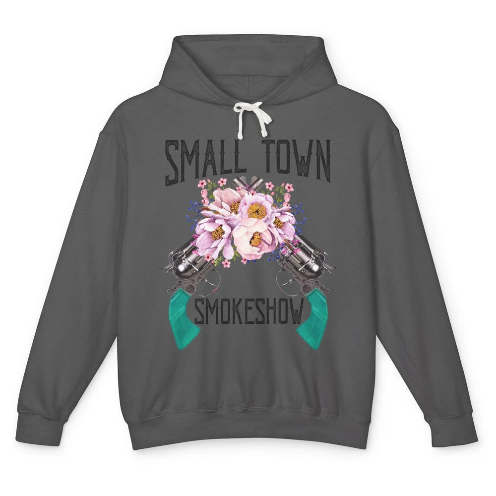 Retro Floral Cowgirl Small Town Smokeshow Western Country Unisex Lightweight Hoodie