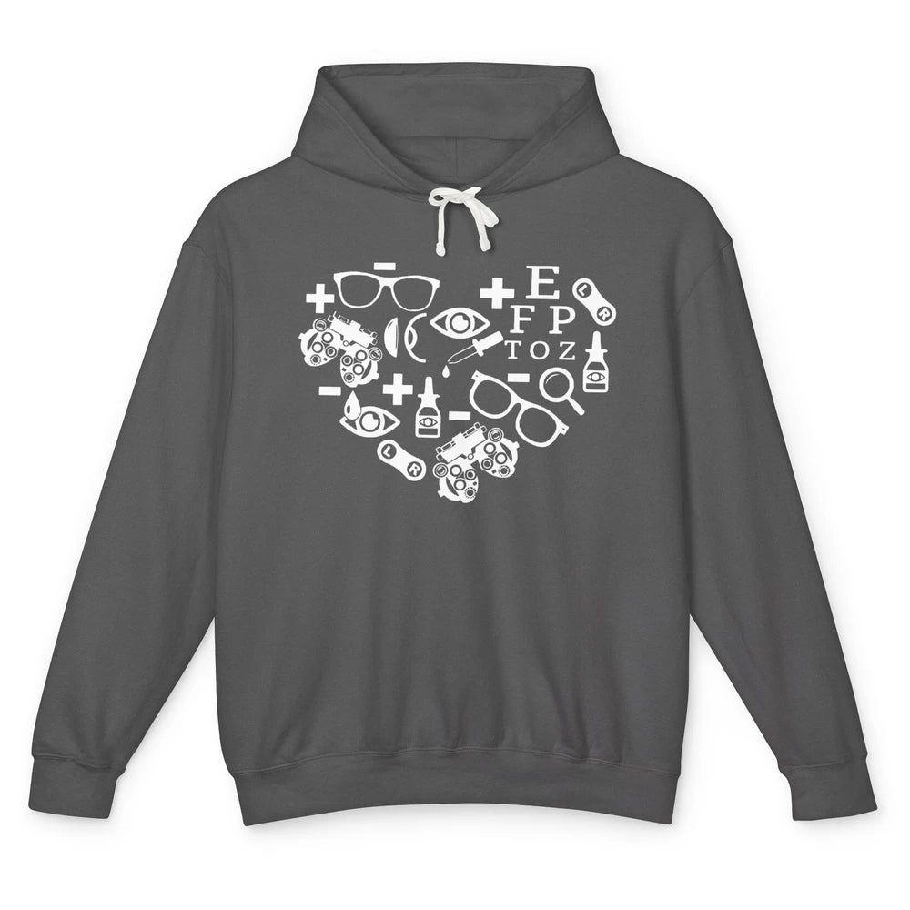 Optometrist Symbols Heart Optician Sight Squad Optometry Unisex Lightweight Hoodie