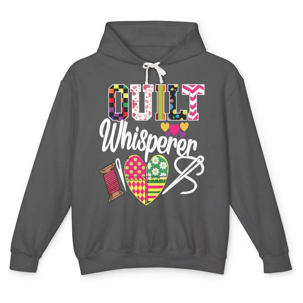Retro Quilt Whisperer Quilting Life Sewing Life Quilt Lovers Unisex Lightweight Hoodie