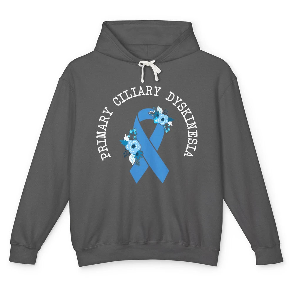 Primary Ciliary Dyskinesia Blue Ribbon Respiratory Diseases Unisex Lightweight Hoodie