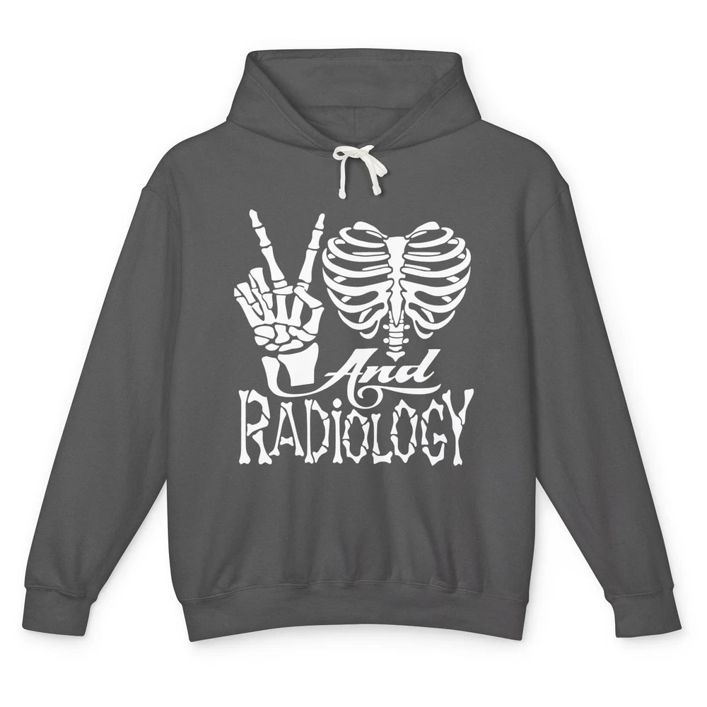Peace Love X-Ray Radiology Tech Radiologist X-Ray Tech Life Unisex Lightweight Hoodie