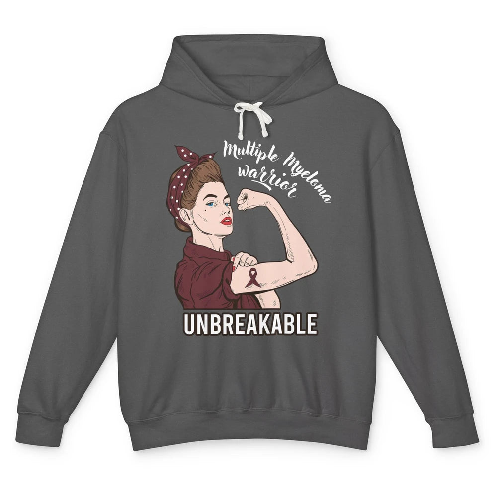 Multiple Myeloma Warrior Unbreakable Myeloma Cancer Survivor Unisex Lightweight Hoodie