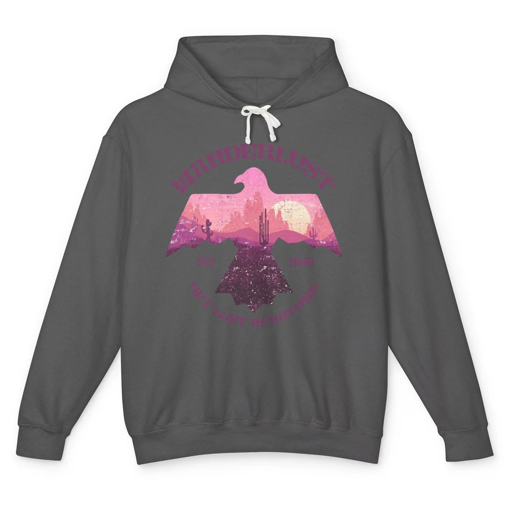 Retro Adventure Wanderlust Get Lost In Nature Travel Western Unisex Lightweight Hoodie