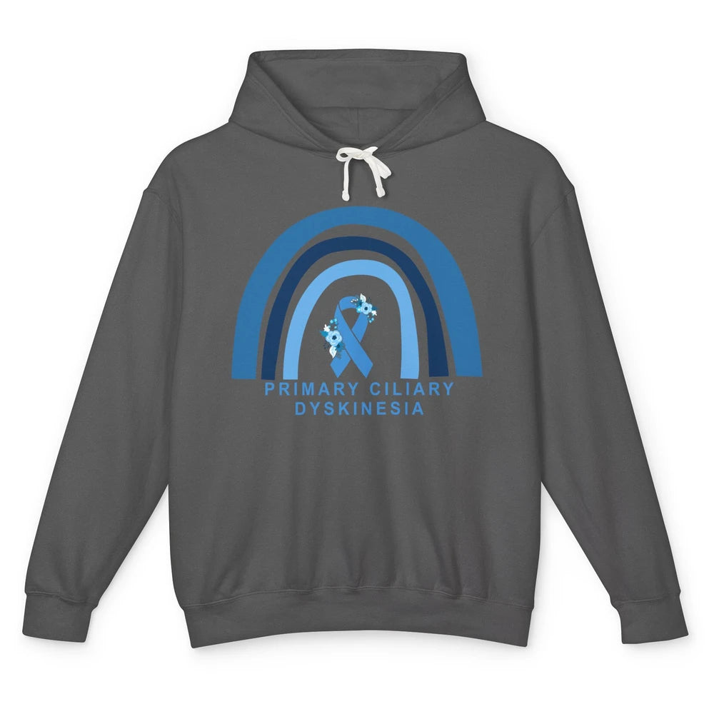 Primary Ciliary Dyskinesia Blue Rainbow Respiratory Diseases Unisex Lightweight Hoodie
