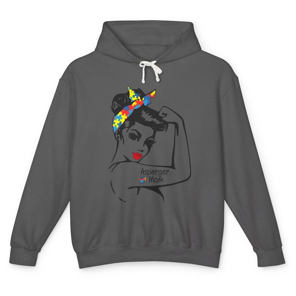 Proud Asperger Autism Mom Strong Woman Autism Awareness Unisex Lightweight Hoodie