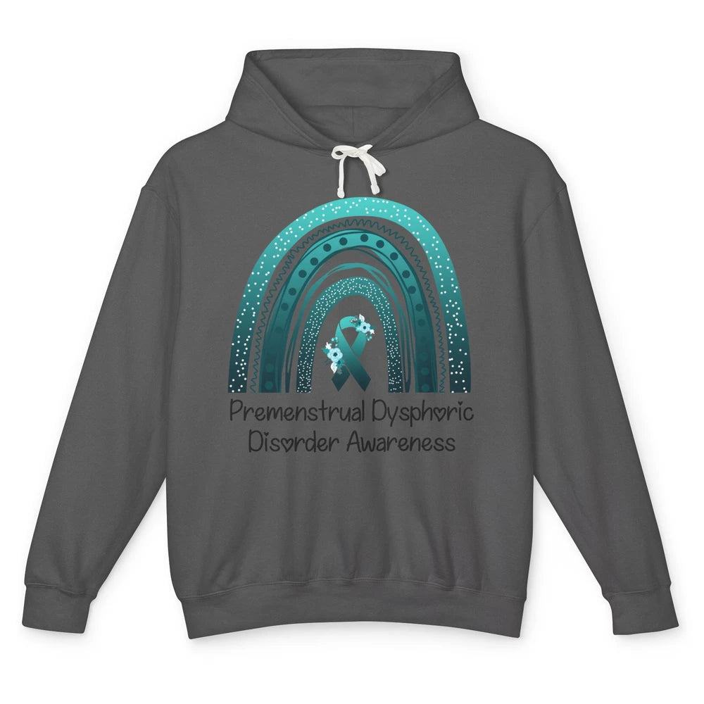 Premenstrual Dysphoric Disorder PMDD Awareness Rainbow Unisex Lightweight Hoodie