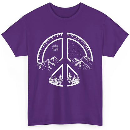 Peace Love Hiking Mountain Hikers Exploring Nature Camping Classic Unisex T-Shirt