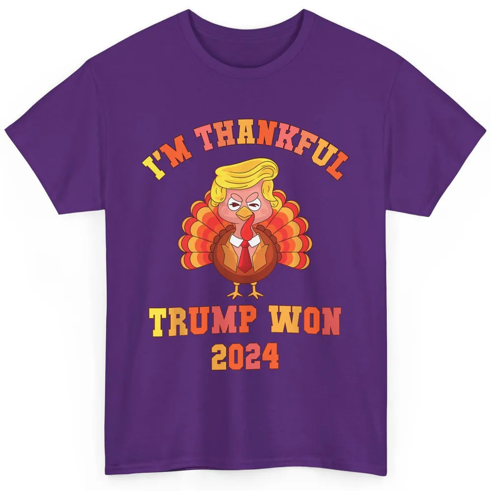 Funny Donald Trump Make Thanksgiving Great Again Thankful Trump Won Republican Classic Unisex T-Shirt