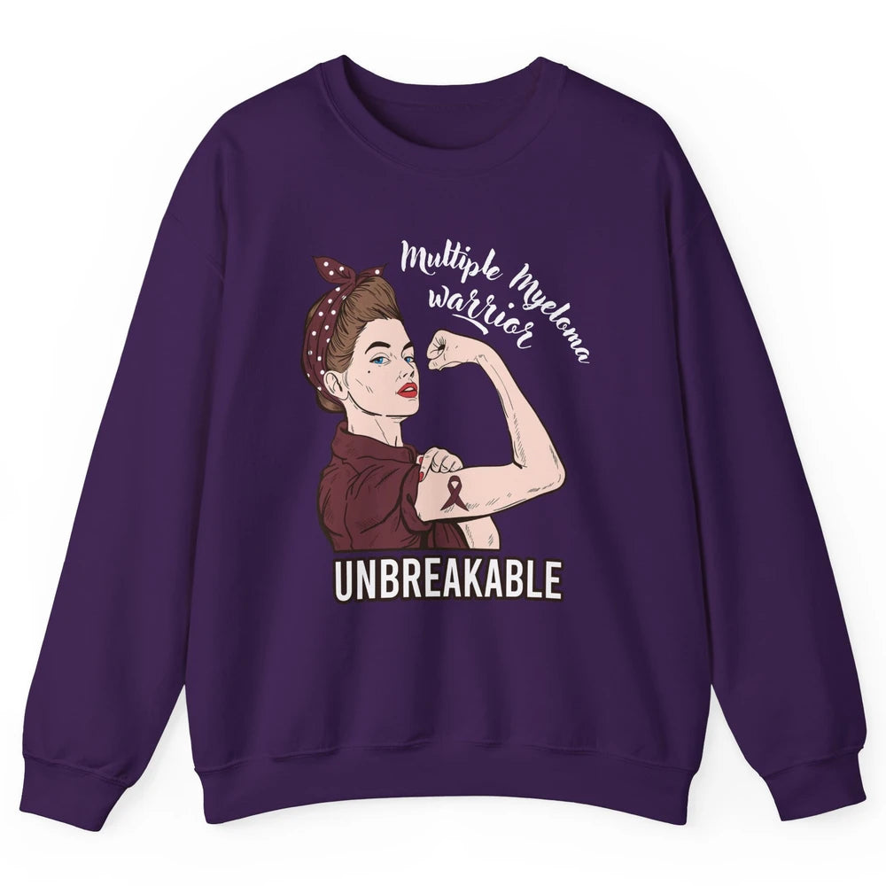 Multiple Myeloma Warrior Unbreakable Myeloma Cancer Survivor Unisex Crewneck Sweatshirt
