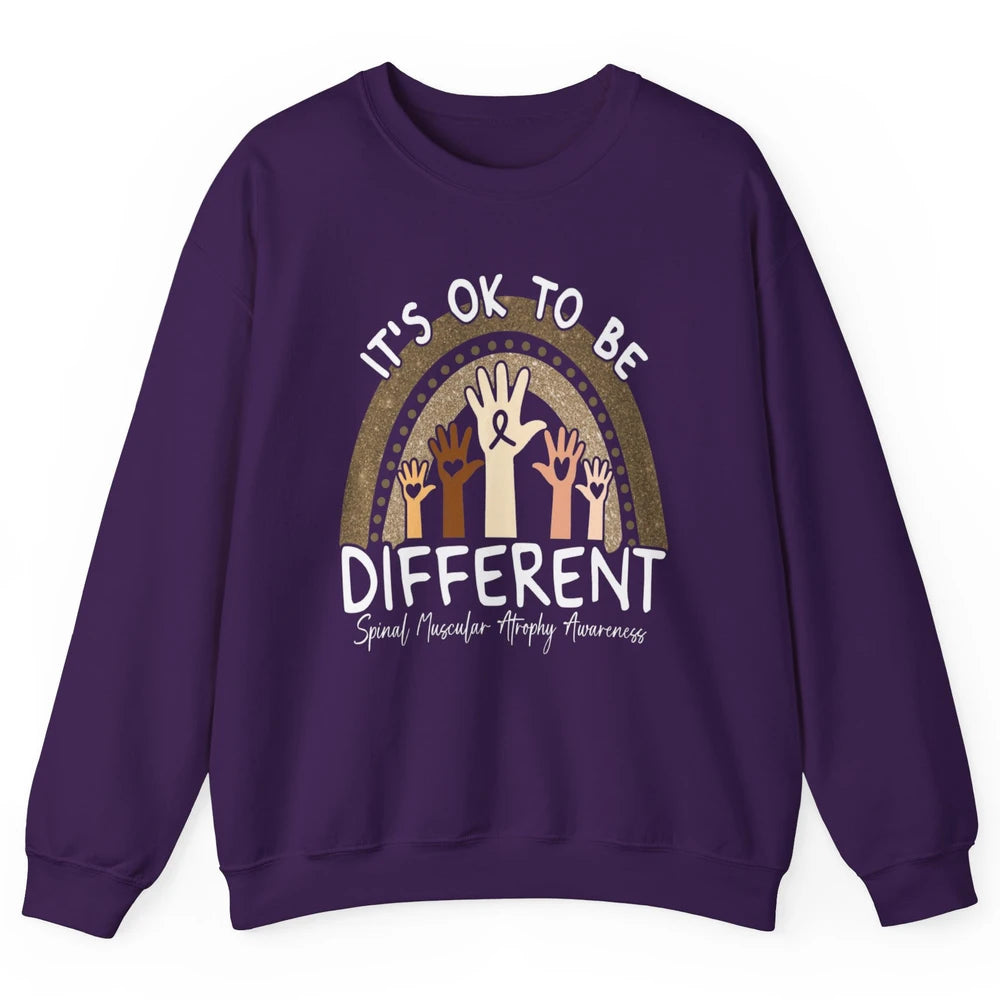 OK Be Different Rainbow Warrior Spinal Muscular Atrophy SMA Unisex Crewneck Sweatshirt
