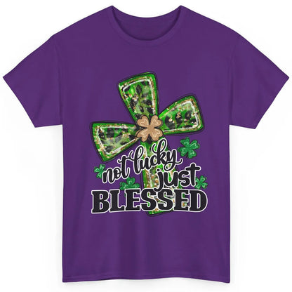 Not Lucky Just Blessed Patrick's Day Christian Faith Clovers Classic Unisex T-Shirt