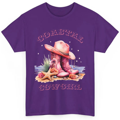 Retro Cowgirl Boots Coastal Cowgirl Western Country Beach Classic Unisex T-Shirt