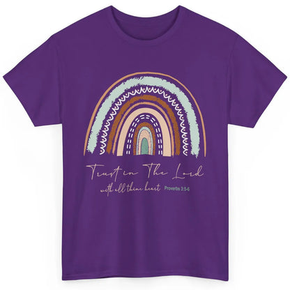 Rainbow Trust In The Lord With All Heart Christian Religious Classic Unisex T-Shirt