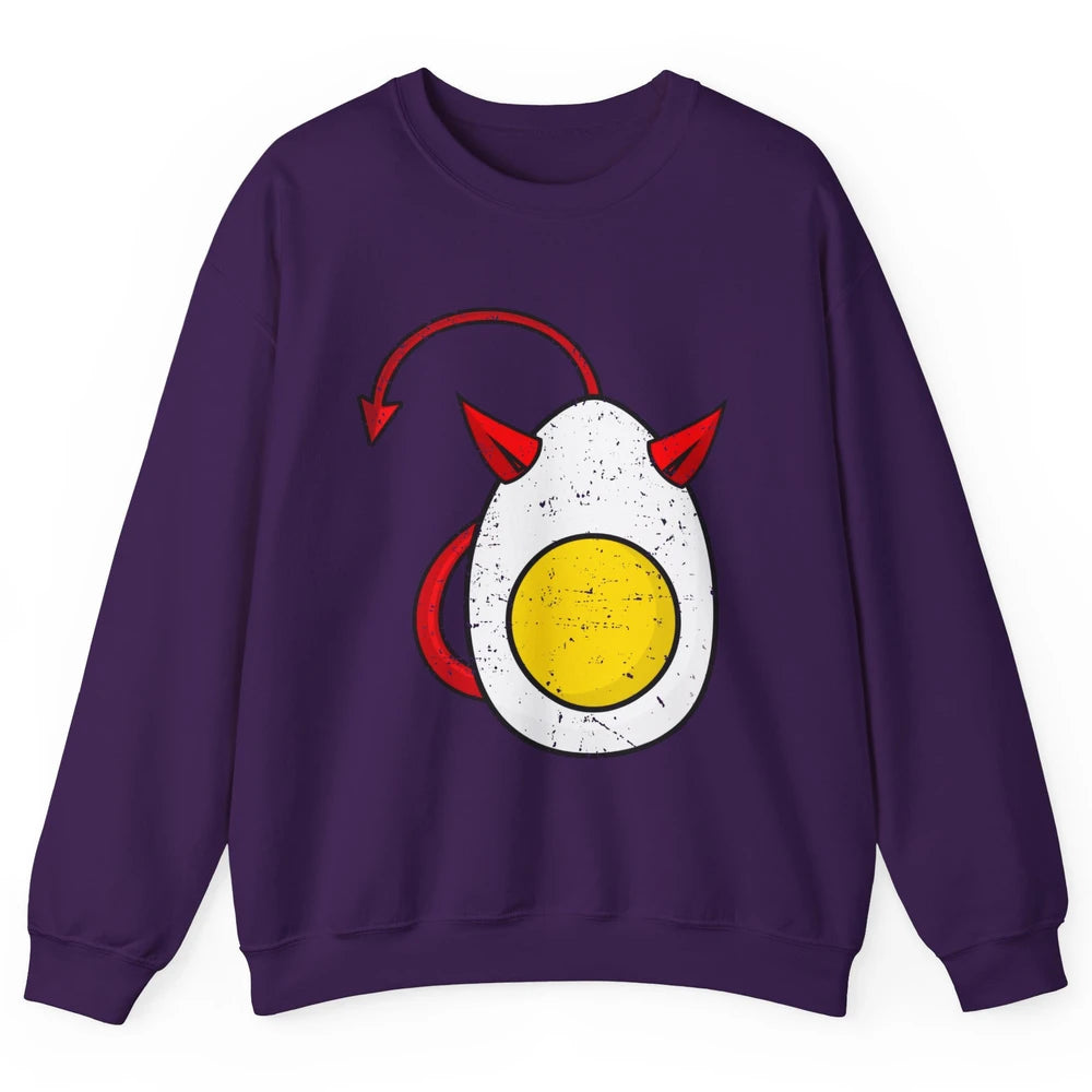 Retro Deviled Egg Funny Halloween Costume Men Women Kids Unisex Crewneck Sweatshirt