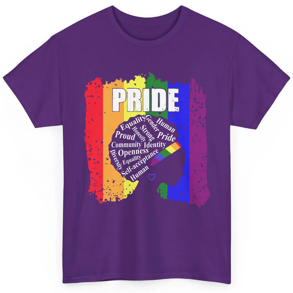 Proud Afro Girl Gay Pride Month Equality Classic Unisex T-Shirt