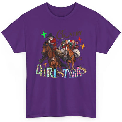 Santa Claus Country Christmas Y'all Western Country Cowboy Classic Unisex T-Shirt