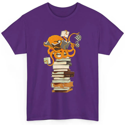 Reading Books Octopus Tea Coffee Sea Animal Marine Bookish Classic Unisex T-Shirt