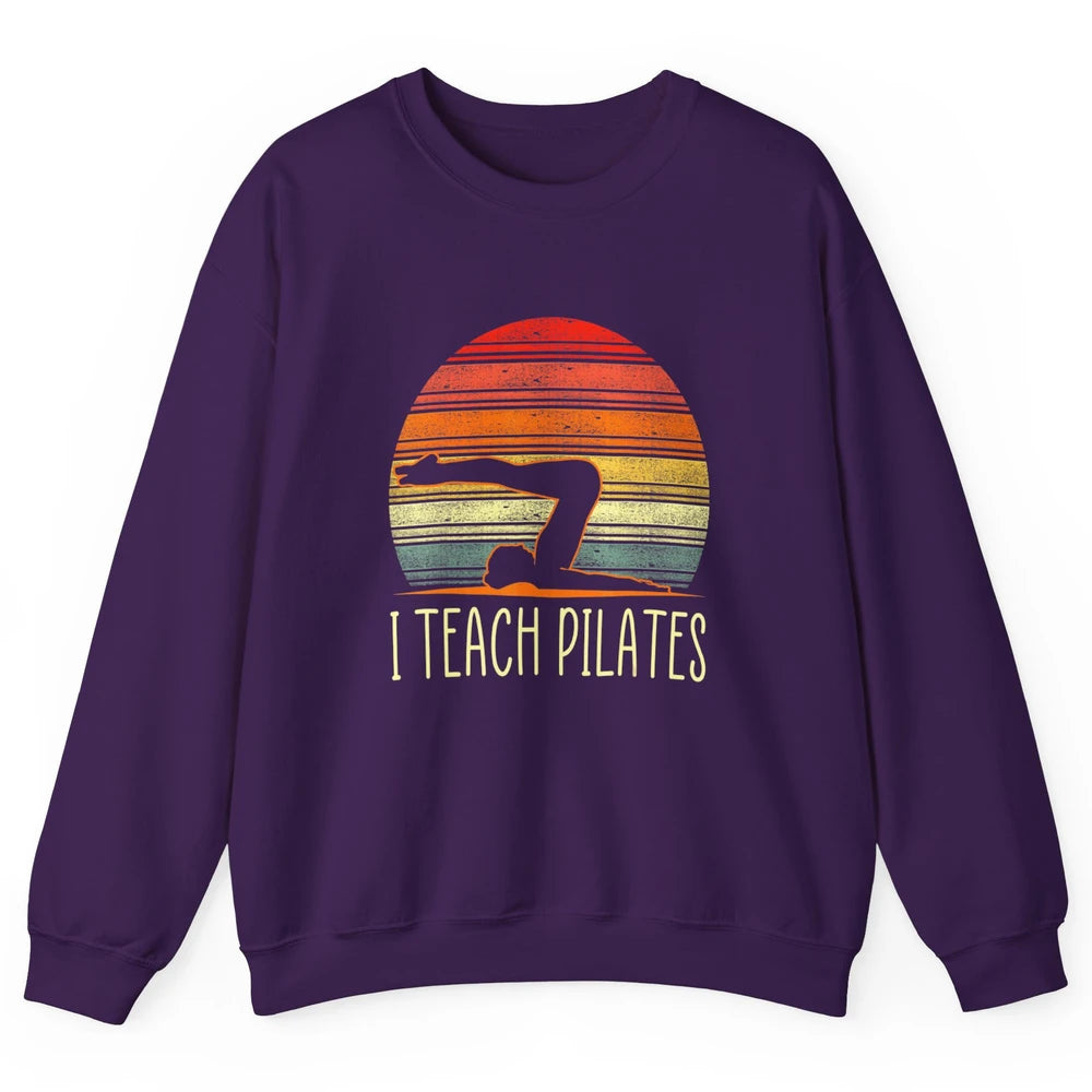 Retro Instructor Teacher Gym Teach Pilates Workout Fitness Unisex Crewneck Sweatshirt