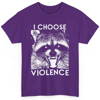 Funny Raccoon Disobey I Choose Violence Sarcastic Raccoon Classic Unisex T-Shirt