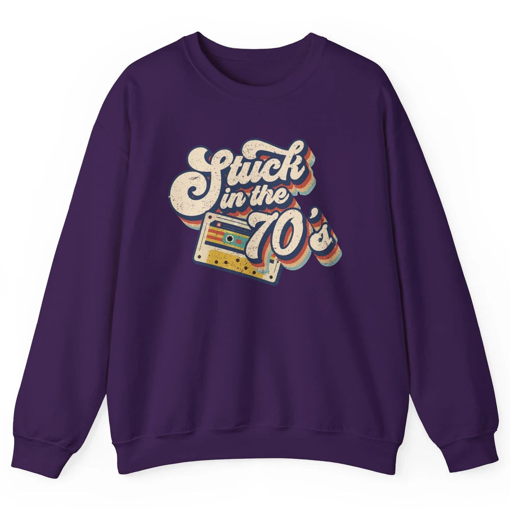 Retro Made In The 70s Stuck In The 70's 1970s Birthday Day Unisex Crewneck Sweatshirt