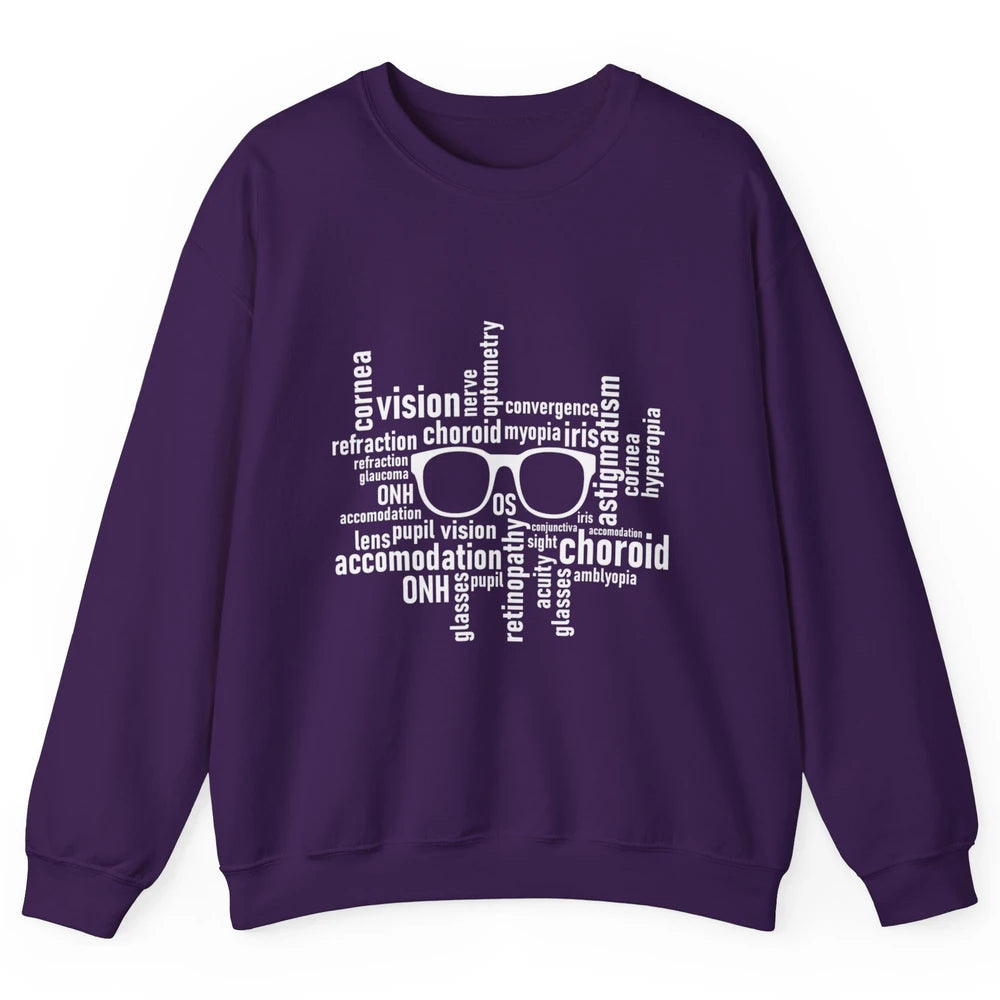 Optometry Eyeglasses Optometrist Optician Life Ophthalmology Unisex Crewneck Sweatshirt