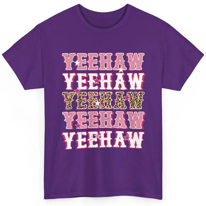 Retro Leopard Yeehaw Western Country Cowboy Cowgirl Costume Classic Unisex T-Shirt