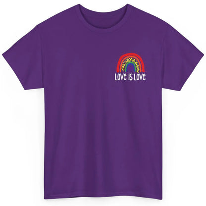 Rainbow Love Is Love LGBT Gay Pride Month Rainbow Flag Classic Unisex T-Shirt