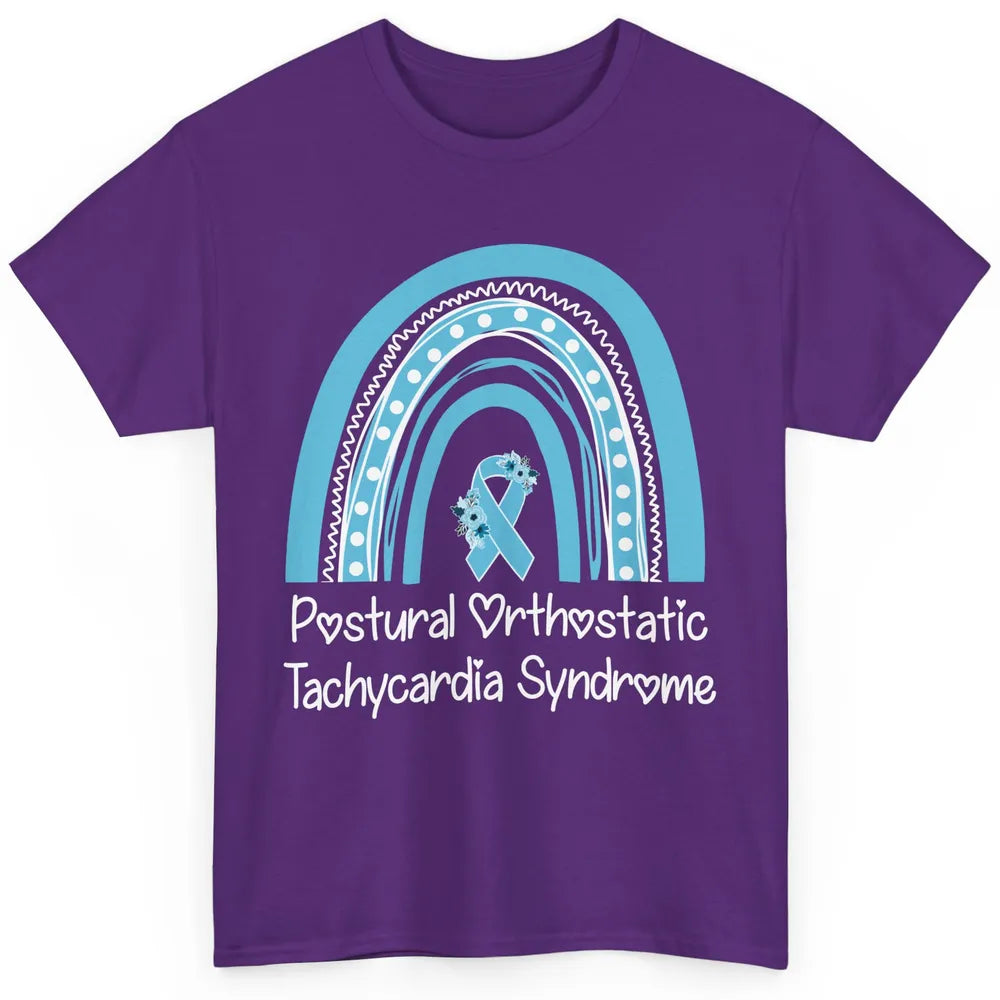 Postural Orthostatic Tachycardia Syndrome Turquoise Rainbow Classic Unisex T-Shirt