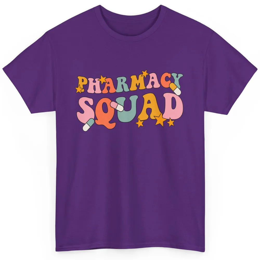 Pharmacy Squad Pharmacist Groovy Halloween Spooky Season Classic Unisex T-Shirt