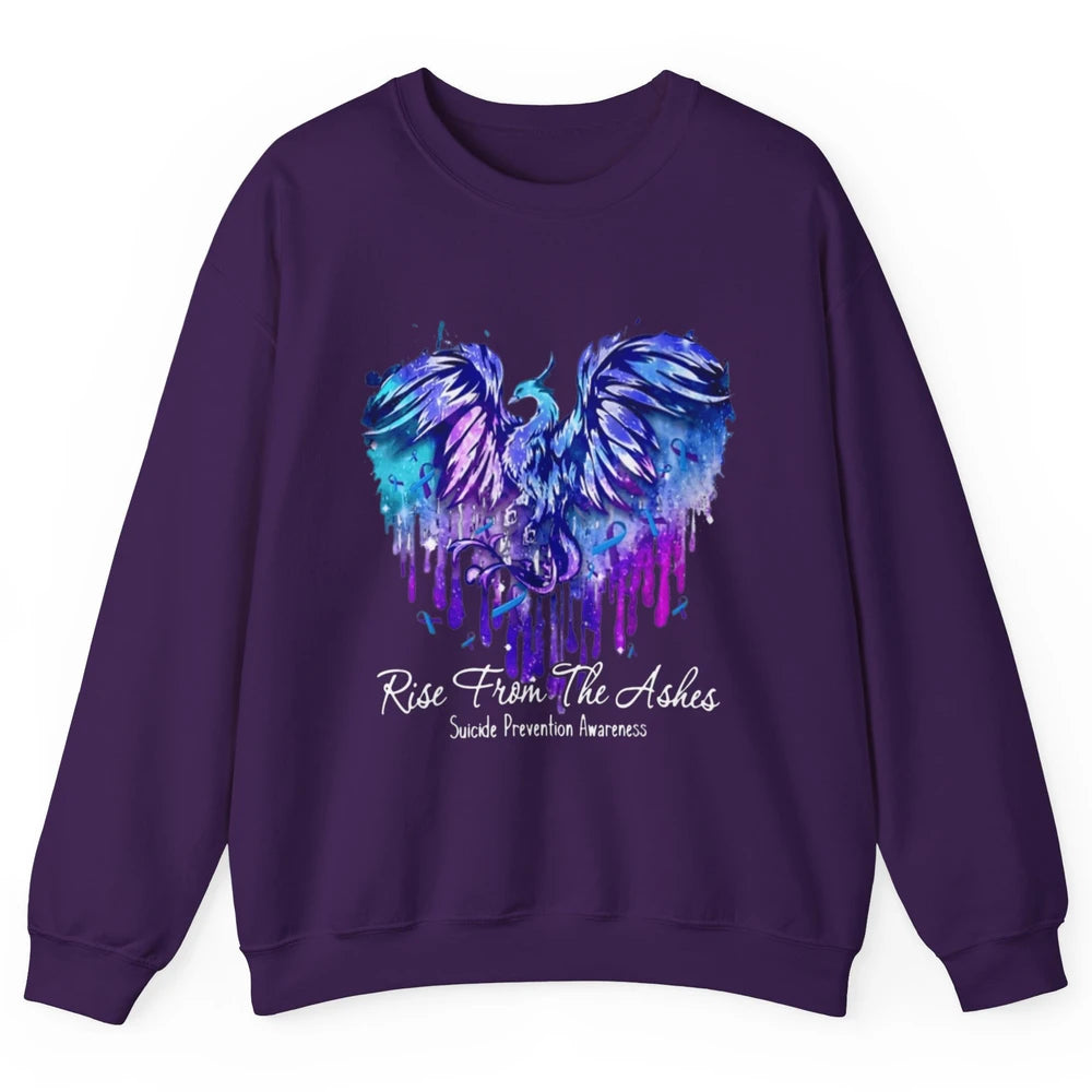 Phoenix Bird Warrior Love Suicide Prevention Awareness Month Unisex Crewneck Sweatshirt