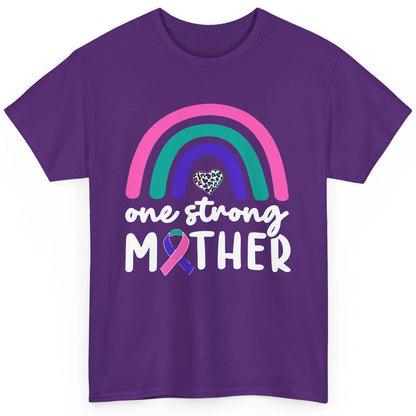 One Strong Mother Teal Rainbow Warrior Thyroid Cancer Month Classic Unisex T-Shirt