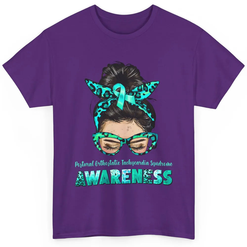 Postural Orthostatic Tachycardia Syndrome Ribbon Messy Bun Classic Unisex T-Shirt