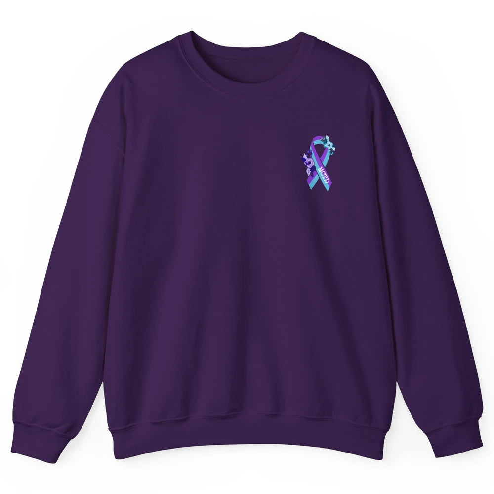 Mixed Connective Tissue Disease Awareness MCTD Floral Ribbon Unisex Crewneck Sweatshirt