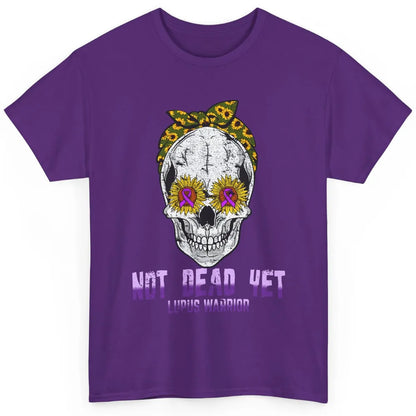 Not Dead Yet Skull Lupus Awareness Funny Sunflower Skeleton Classic Unisex T-Shirt