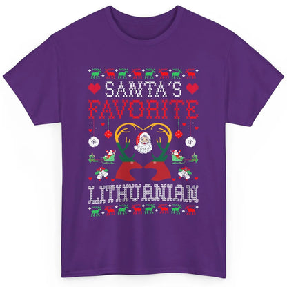Merry Christmas Santa Favorite Lithuanian Xmas Ugly Santa Classic Unisex T-Shirt