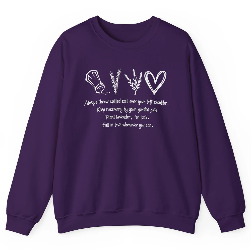 Practical Magic Witch Gardening Card Gardeners Plant Lovers Unisex Crewneck Sweatshirt