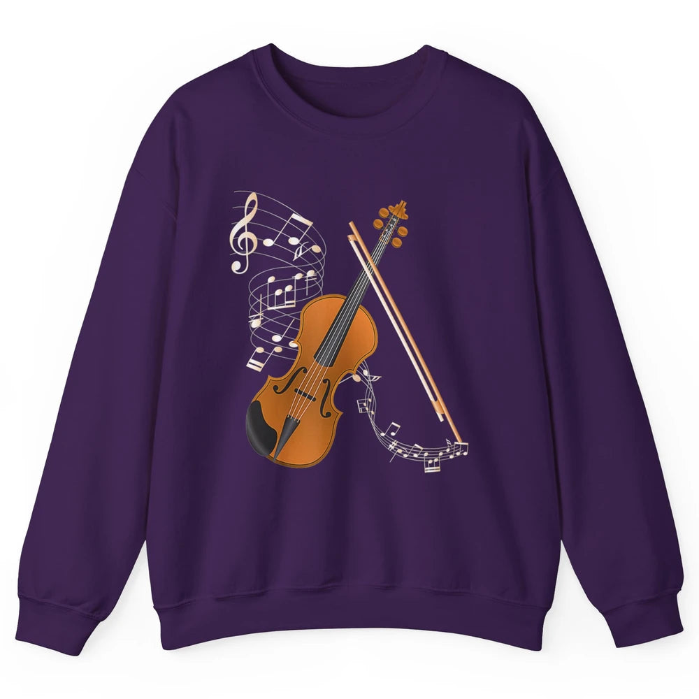 Orchestra Violin Player Retro Violinist Musical Instrument Unisex Crewneck Sweatshirt