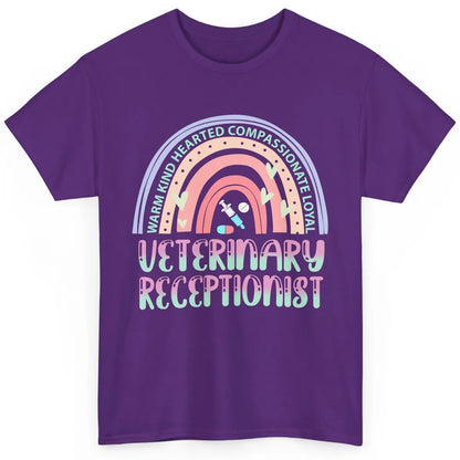 Pink Rainbow Veterinarian Receptionist Dog Recue Dog Mom Classic Unisex T-Shirt