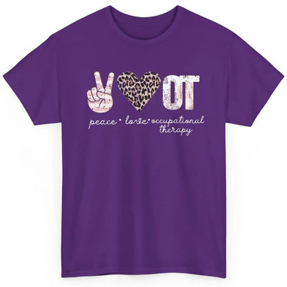 Retro Occupational Therapist Peace Love Occupational Therapy Classic Unisex T-Shirt