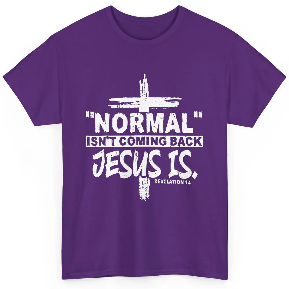 Normal Isn't Coming Back Jesus Is Bible Christian Religious Classic Unisex T-Shirt