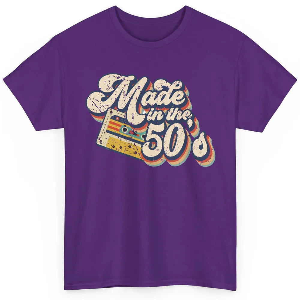 Retro Cassette Made In The 50's 1950s Born Birthday Day Gift Classic Unisex T-Shirt