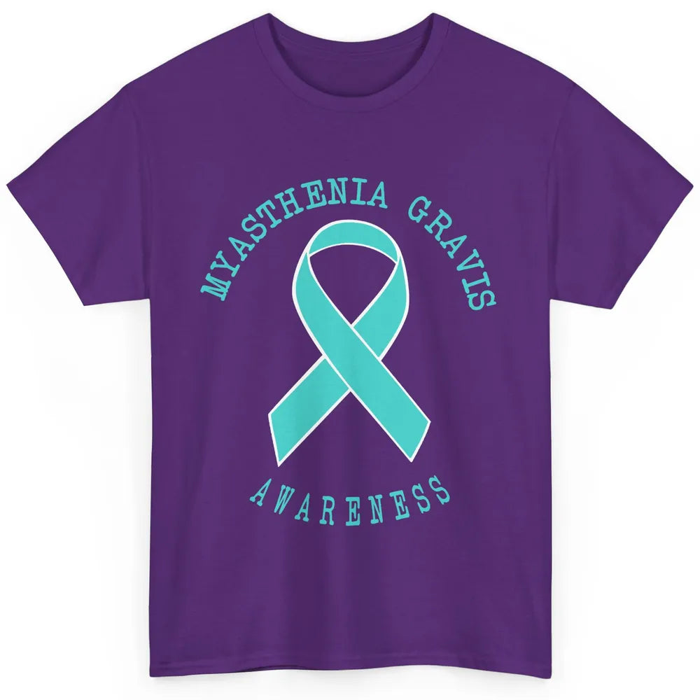 Myasthenia Gravis Awareness Ribbon Neuromuscular Disease Classic Unisex T-Shirt