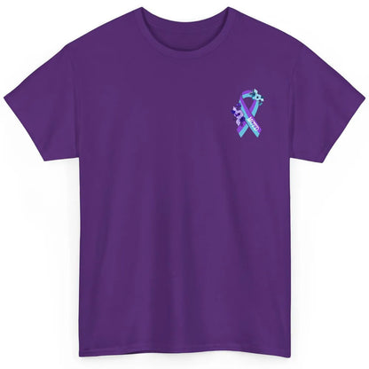 Mixed Connective Tissue Disease Awareness MCTD Floral Ribbon Classic Unisex T-Shirt