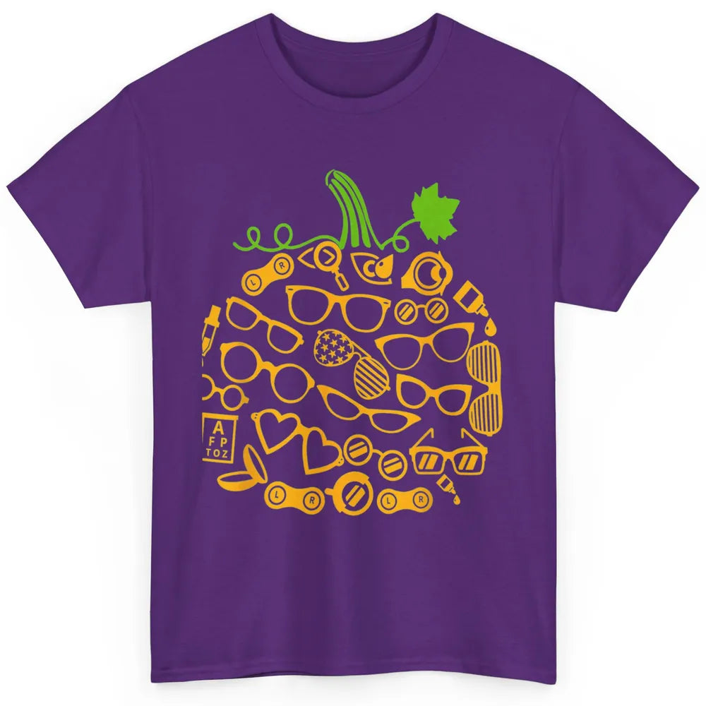 Pumpkin Glasses Optometry Optician Halloween Spooky Season Classic Unisex T-Shirt