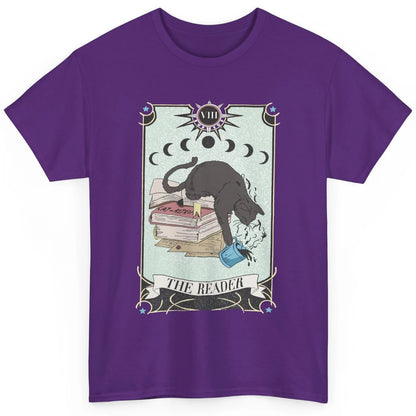 Retro Cat Books The Reader Tarot Card Halloween Reading Gift Classic Unisex T-Shirt