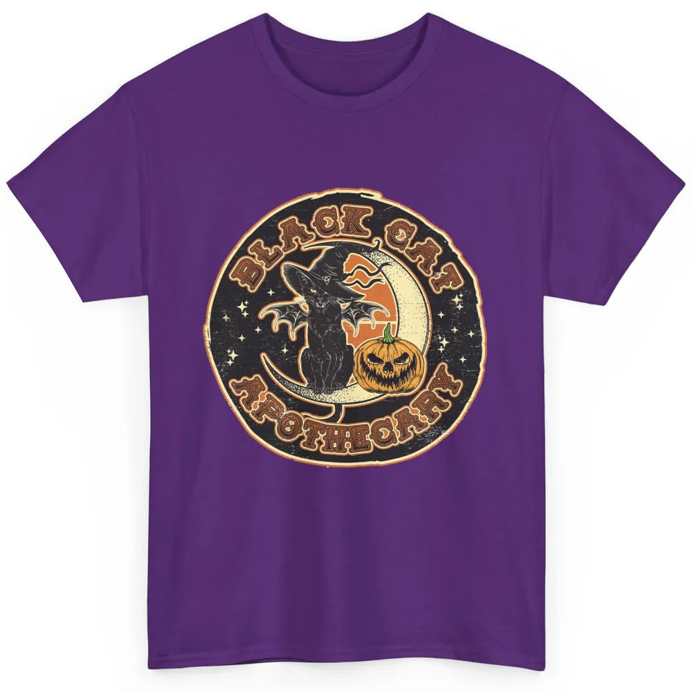 Black Cat Apothecary Cat Witch Pumpkin Halloween Costume Classic Unisex T-Shirt