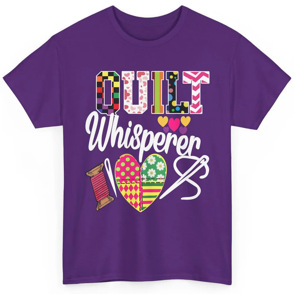 Retro Quilt Whisperer Quilting Life Sewing Life Quilt Lovers Classic Unisex T-Shirt